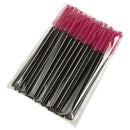 50pcs Disposable Eyelash Brush Cosmetic Makeup Tool Fuchsia