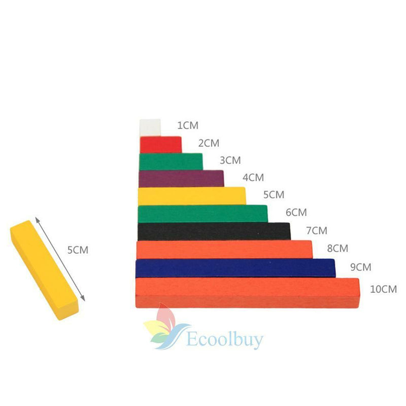 Wooden Montessori Counting Sticks Kids Early Maths Mathematics Learning Toys A