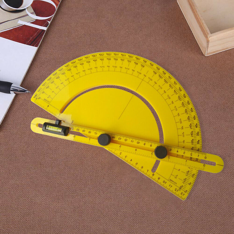 180 Degree Adjustable Protractor Angle Finder Woodworking Measuring Ruler