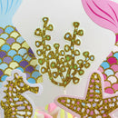 5pcs/set cute mermaid tail starfish coral seahorse cake toppers party suppliesBX