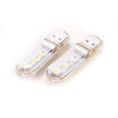 PortableKeychain USB Power 3 LED WhiteNight Light U Disk Shape Lamp Cover SEAU