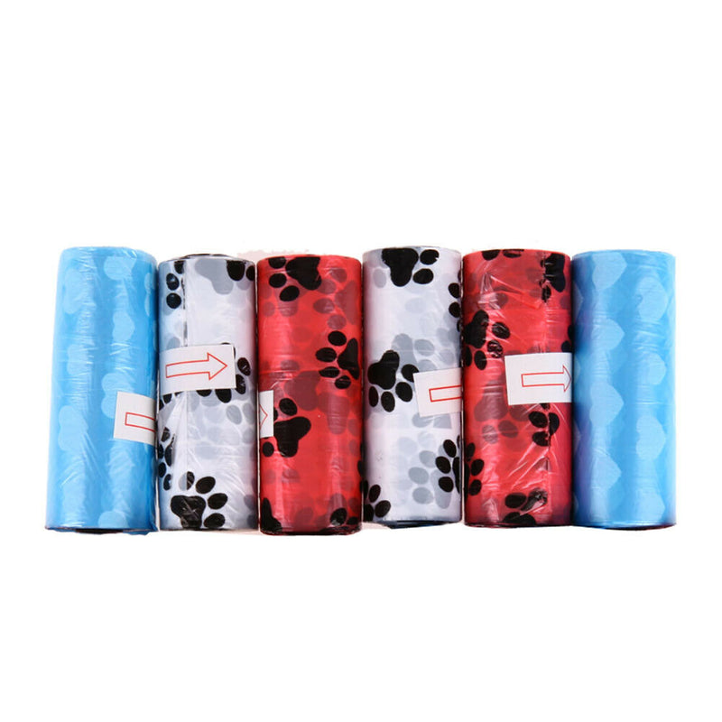 6pcs Dog Pet Poop Carrier Bag Biodegradable Garbage Bags Clean-up Bag