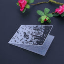 1pc Musical Note Plastic Embossing Folder Template For Scrapbook DIY Album