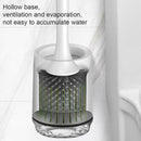 Silicone Set Plastic Floor Standing Scrubber Sturdy Toilet Brush Holder Bathroom