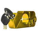Golden Color Motorcycle Handlebar Throttle Grip Lock Anti-theft Brake Level Lock