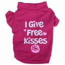 Small pet dog T shirt New clothes cat pet puppy summer shirt (Rose S) N7V1