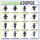 630PCS Mix Auto Nylon Rivets Fastener Front Bumper Fender Mud Flaps Clip