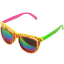 Flip up 80s Neon Sunglasses Halloween Funny Colorful Glasses Party Hip-Hop