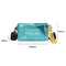 Women Clear Transparent PVC Jelly Printed Crossbody Shoulder Bags (Blue) A