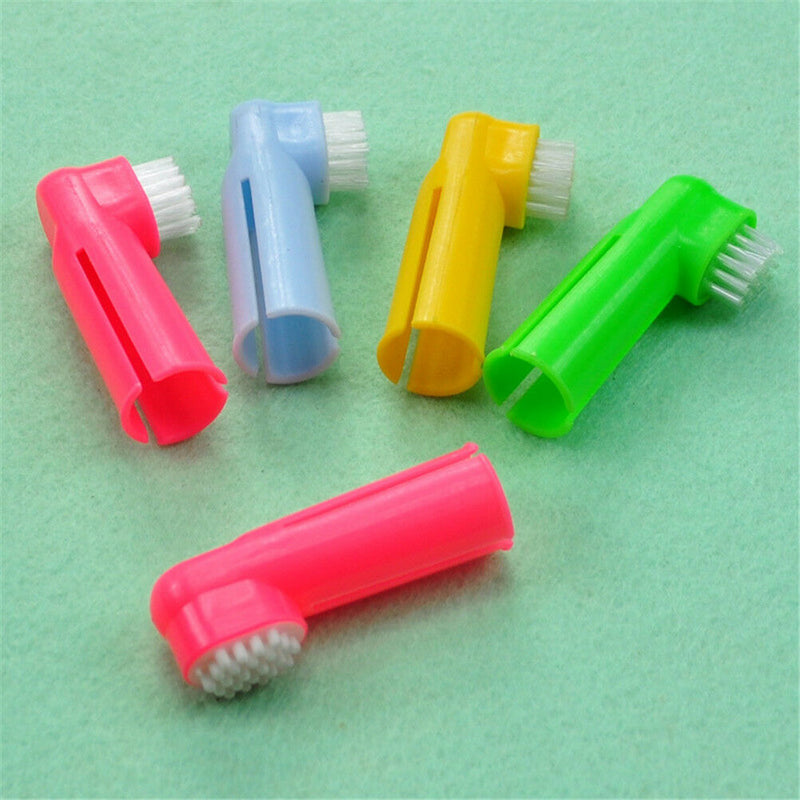 Super Soft Pet Finger Toothbrush Dog Cat Brush Addition Bad Breath Tartar LJ