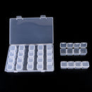 28-Slots Adjustable Storage Nail art Box Plastic Case Organizer Jewelry BeadA Gw