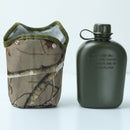 850ml Army Style Patrol Water Bottle Canteen Sport Camping Hiking + Camo Bag