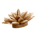 Wooden Lotus Shape Desktop Decor Wood Flower Petal Home Office Decoration M