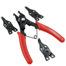 4 In1 Snap Ring Pliers Head Circlip Clip Tool Set with Plastic Handle Red