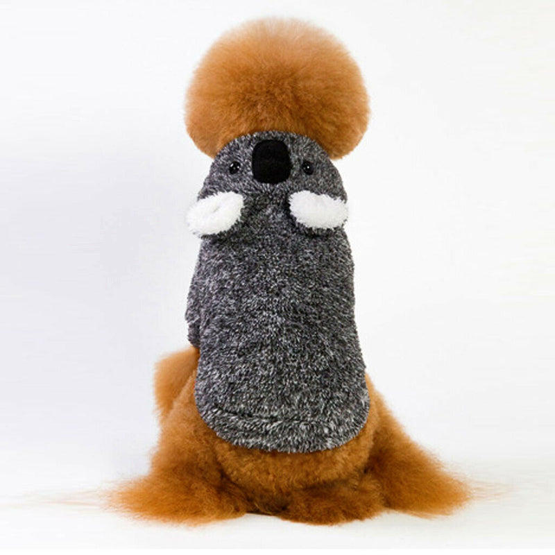 Coral Fleece Teddy Clothes Sloth Bear Dress up Costume Dog Hoodie Black