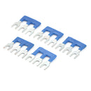 5Pcs TB-1503 15A 3 Postions Pre Insulated Terminal Barrier Strip Blue JR
