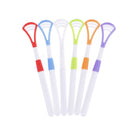 2pcs Silicone Head Plastic Brush Oral Care Tongue Scraper Cleaner Gentle Brushï¼W
