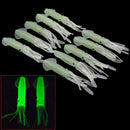 10Pcs Soft Silicone Simulation Squid Fishing Lures Baits Tackles Glow i YCI
