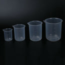 50 150 250 500 ml Laboratory transparent plastic measuring cup 4 pieces. To