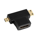 Mini Adapter Micro Hdmi Male To Hdmi Female Triple Adapter Connector 3In1