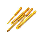 5Pcs Titanium Coated Glass Drill Bit Set 3/4/6/8/10mm With Hex Shank Tools &LJ