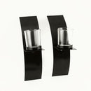Modern Art Candle Holder Wall Black Sconce Plaque DIY  Wedding Home Decor