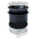 5pcs Cake Basket Pizza Pan Air Fryer Accessories Baking 6 Inches Kitchen ToS Hn