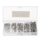 250pcs/box Fishing Split Rings Stainless Steel Double Loop Rings Mixed Size