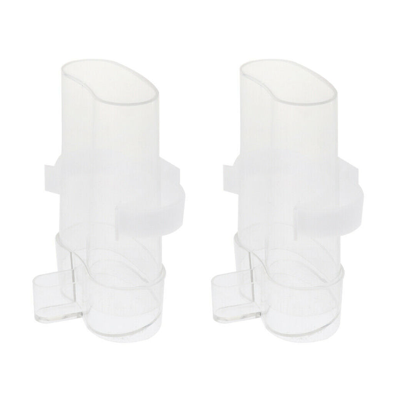 2 Pack Bird Waterer Bird Feeders, Bird Feed Water Dispenser, Clear Pet Feeder
