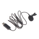 USB Jack Plug Mini Lapel Tie Lavalier Metal Clip-on Condenser Microphone Mic  Gw