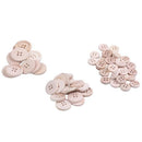50 Pcs Mixed Wooden Buttons Natural Color Round 4-Holes Sewing Scrapbooking
