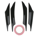 4Pcs Black Car Front Bumper Lip Splitter Fins Body Spoiler Canards Refit Kit