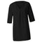 Womens 3/4 Sleeve Blouse V Neck Oversize Casual Blouse Shirt Tops Black L