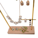 Solid Wood Metal Earrings Display Holder Necklace Pendant Display Stand Jew