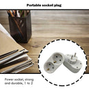 Portable AC 250V 16A 3500W EU Plug 1 to 2 Socket Adapter Converter Outlet