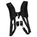 Double Shoulder Sling Belt Quick Rapid Strap for 2 DSLR Digital Camera Black