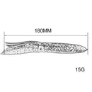 18Cm/15G Soft Bait Big Octopus Skirt Squid Skirt Lures Trolling Bait Fishin