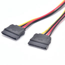 15 Pin Sata Male to 2 Sata Female Power Splitter Y Cable 20cm JR