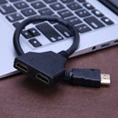 HDMI HD 1 in 2 Adapter Cable Conversion Cable Video Adapter for PC HD TV A
