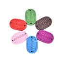 100Pcs Mixed Carve Hand Made Pattern Wood Buttons For Craft Scrapbook 20mmTG