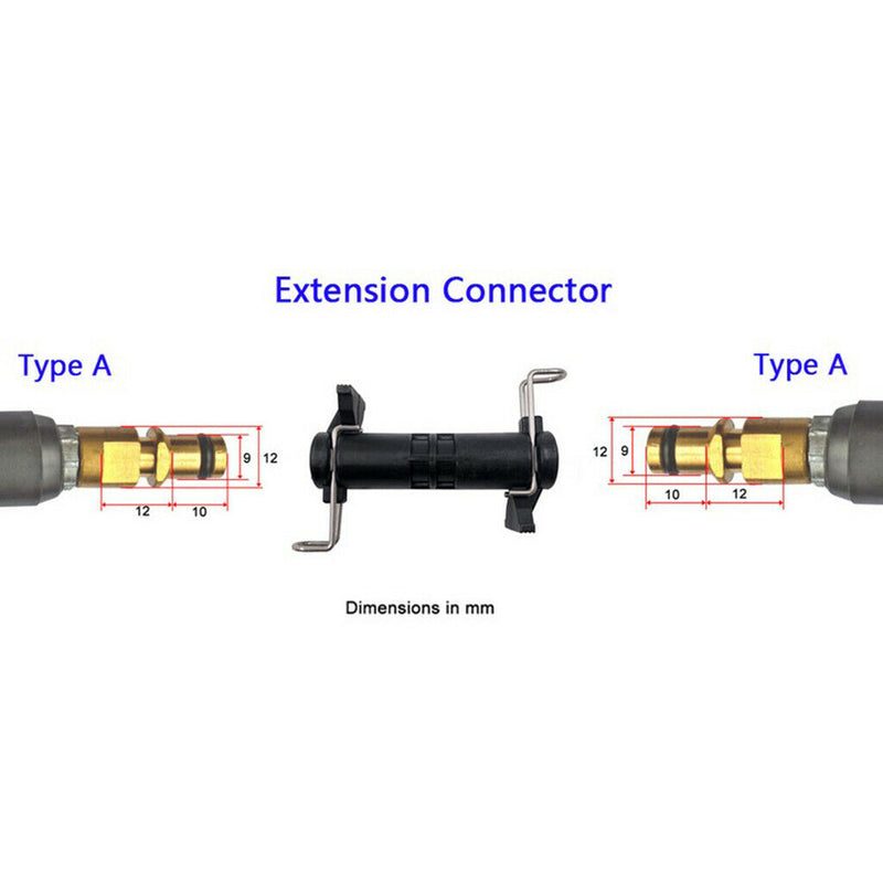 3x Plastic Extension Hose Connector for Karcher K2 - High Pressure Cleaner