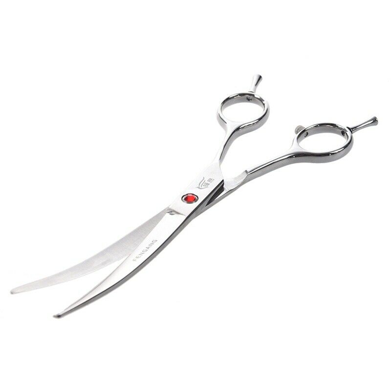 7" Stainless Steel Pet Dog Cat Grooming Curved Scissors Shears Hair Cutting