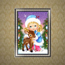 Diamond Embroidery 5D DIY Diamond Painting Christmas Girl Deer Cross Stitch