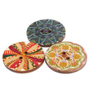 Mixed Flower Painting Round 2 Holes Wood Wooden Buttons for Sewing Crafting V7A7