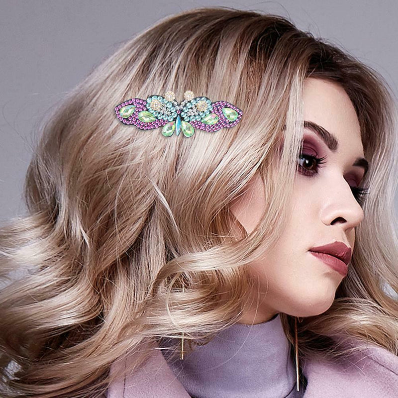 3pcs Butterfly Rhinestone Hair Clip DIY Crystal Bowknot Barrettes (Style 5) A