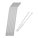 Reusable Drinking Straws Cleaner Brush Set Stainless Steel Metal Straws