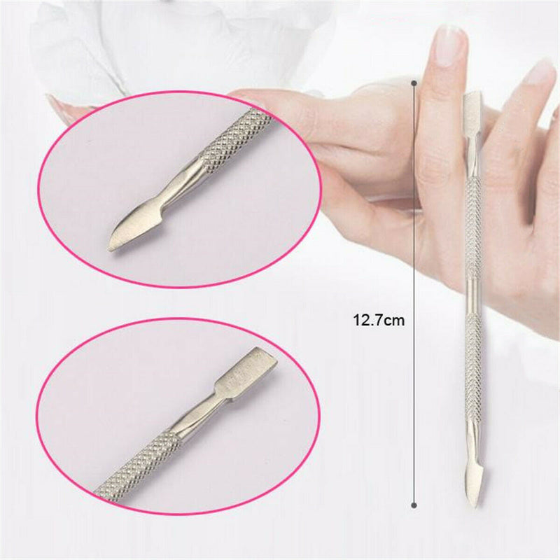4Pcs/set Nail Pusher Spoon Remover Cuticle Manicure Pedicure Care Cleaner Tool