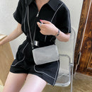 Rhinestone Women Messenger Bag Chain Party Clutch Shoulder Handbag (White)