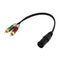 Black PVC Car Audio Link Cable Cord XLR Male to RCA Male 30cm/11.81inch Length