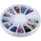 1.5mm 1800 Nail Art Rhinestone Glitter Tip Mix Gems